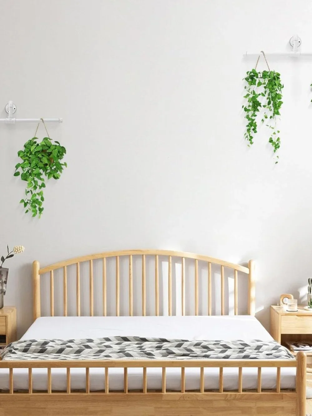 Jeasor Industrial Pipe White Clothes Rack Wall-Mounted